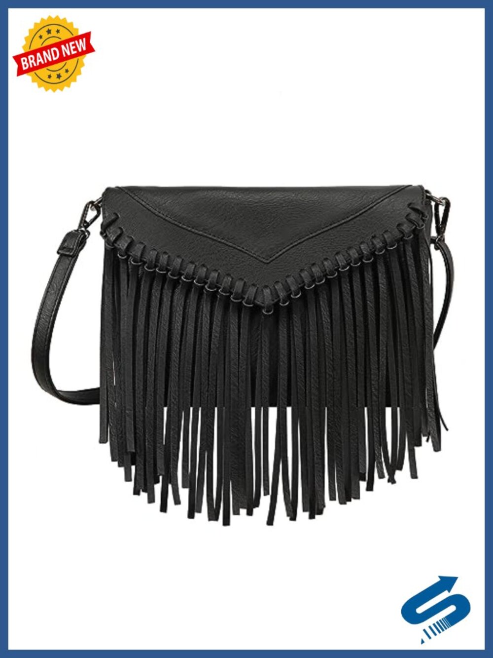 PU Leather Hobo Fringe Crossbody Tassel Purse Vintage Flap Envelope Handbag